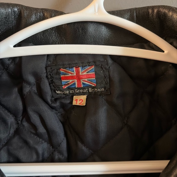 Genuine leather made in England tassel perfecto jacket - Picture 3 of 7